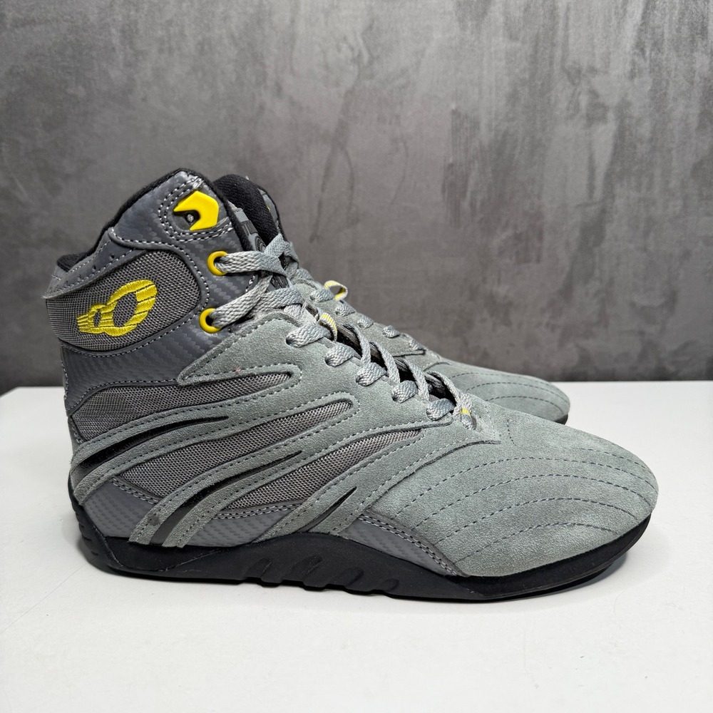 Otomix Ultimate Trainer Shoes Men 9 Gray Yellow High Top Bodybuilding Weightlift